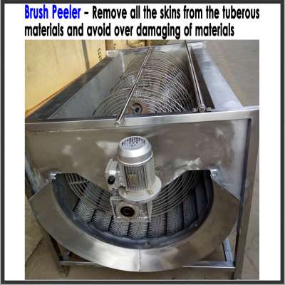 Automatic brush type cassava washing and peeling machine taro/yam/patato peeler