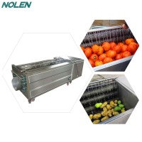 Industrial Vegetable Potato Carrot Apple Brush Washer and Peeler Machine